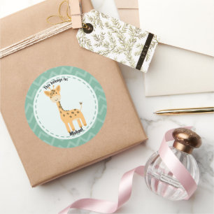 Das gehört zu "zurück zum Niedlichen Giraffennamen Runder Aufkleber