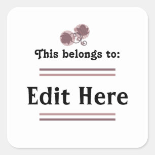 Das gehört zum Aufkleber Bearbeitbarer Text