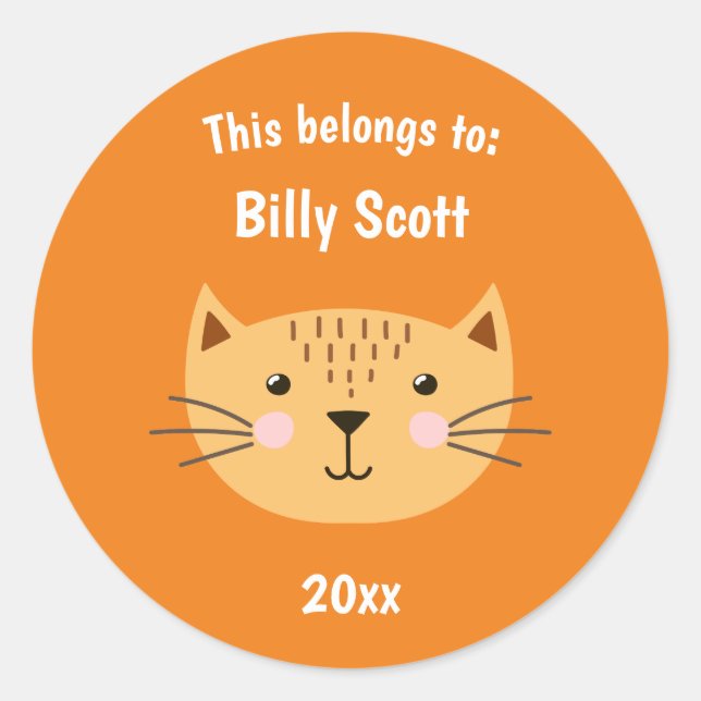 Das gehört zurück zum Schulkatzengefecht Org Runder Aufkleber (Vorderseite)