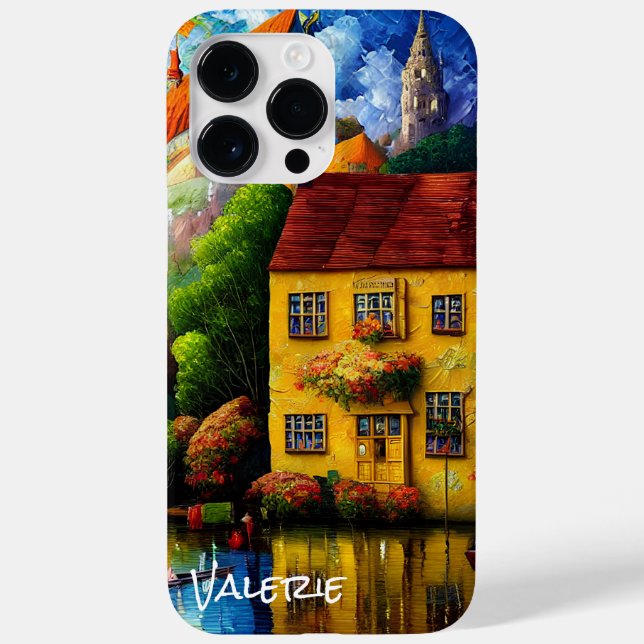 Das Gelbe Haus am See Case-Mate iPhone Hülle (Rückseite)