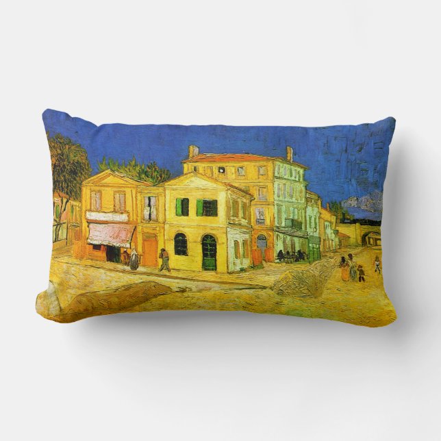 Das Gelbe Haus Van Gogh Fine Art Lendenkissen (Vorderseite)