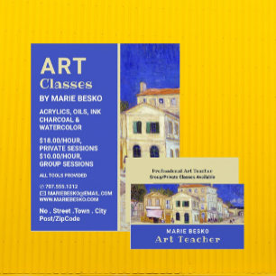Das gelbe Haus von Vincent Van Gogh, Art Classes Flyer