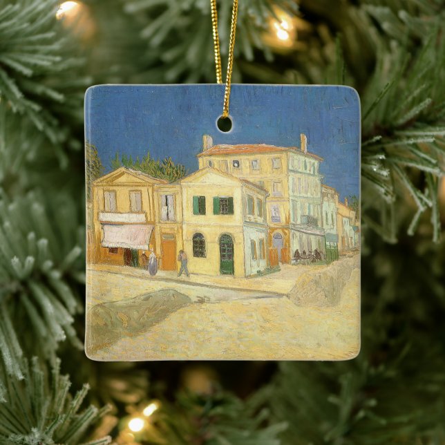 Das Gelbe Haus von Vincent van Gogh Keramikornament (Baum)