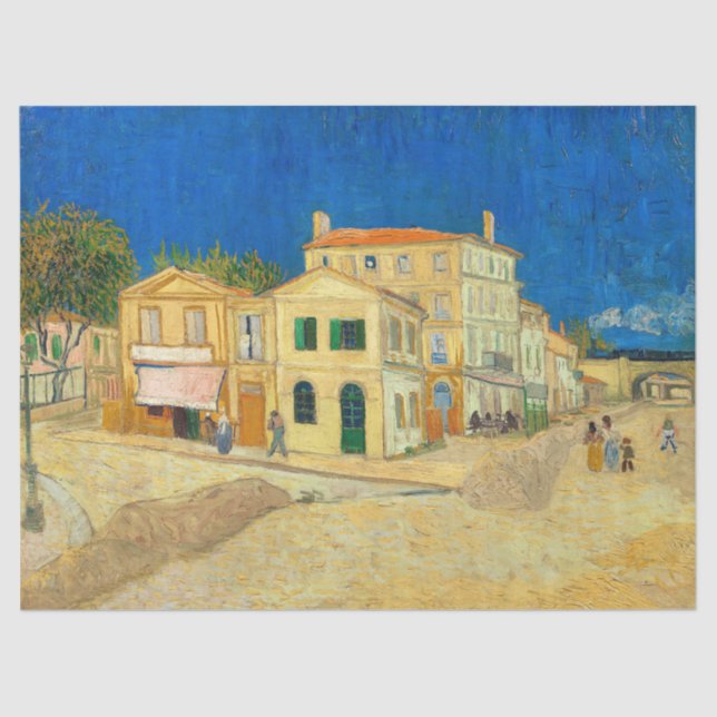 Das Gelbe Haus von Vincent Van Gogh Seidenpapier (Vorderseite)