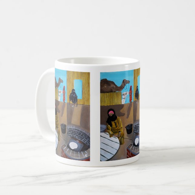 Das Gemälde Beduininnen von Alfred Fox Kaffeetasse (Vorderseite Links)