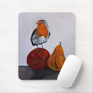 Das Gemälde 'Der flüchtige Besuch des Rotkehlchens Mousepad
