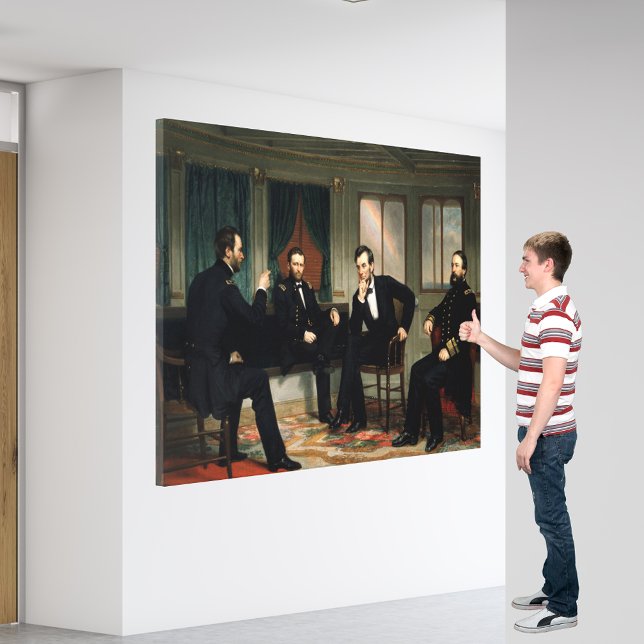 Das Gemälde der Friedenstruppen von 1868 Leinwanddruck (The Peacemakers Painting of 1868 Canvas Print)