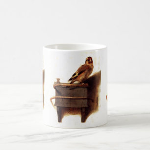 Das Gemälde 'Der Stieglitz' von Carel Fabritius Tasse