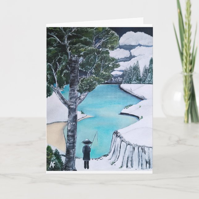 Das Gemälde des Fisherman von Alfred Fox Karte (Vorderseite)