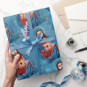 Das Gemälde Heiliges Herz von Alfred Fox Geschenkpapier