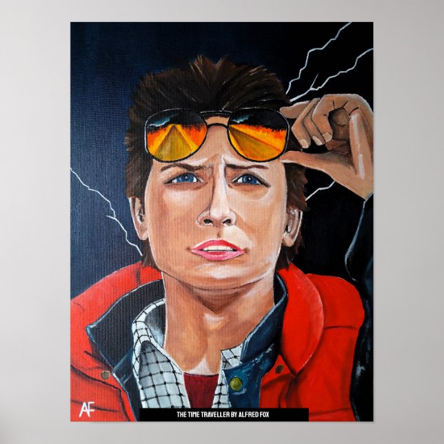 Das Gemälde 'The Time Traveller' von Alfred Fox Poster (Vorne)