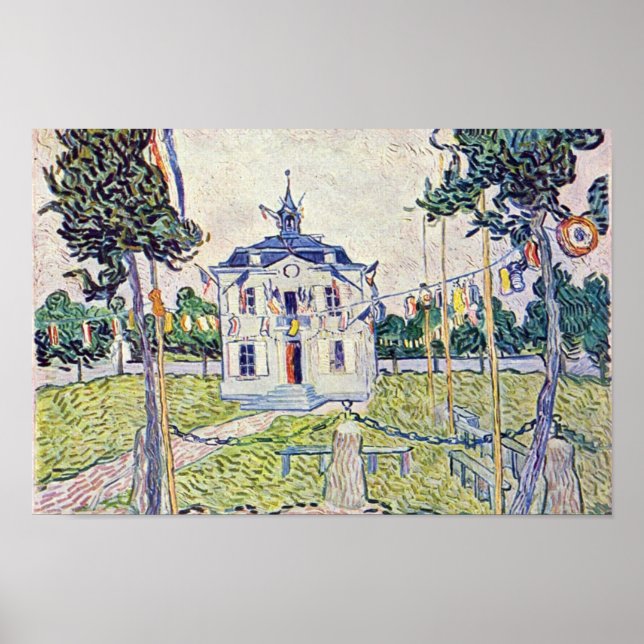 Das Gemeindehaus in Auvers von Vincent Van Gogh Poster (Vorne)