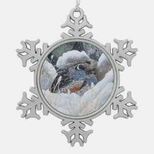 Das gemütliche Paar Schneeflocken Zinn-Ornament