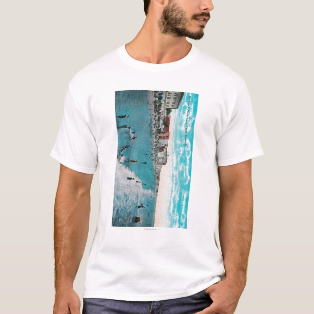 Das Genießen bewegt an Ozean BeachLong Strand, CA T-Shirt (Vorderseite)