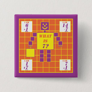 Das geometrics-Button-Quadrat-Alter 7 Button