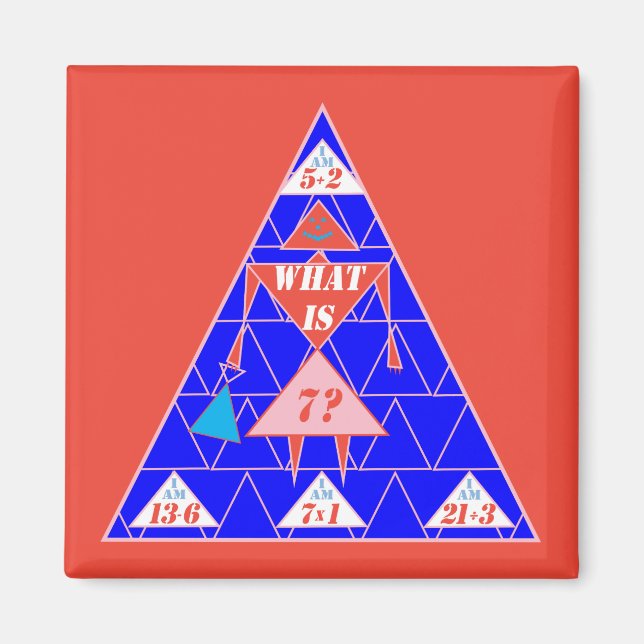 Das Geometriegeschild-Dreieck-Alter 7 Magnet (Vorne)