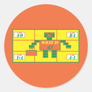 Das geometrische Sticker-Rechteck-Alter 4 Runder Aufkleber