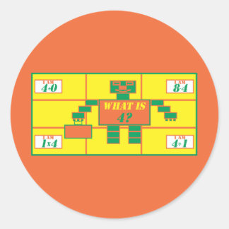 Das geometrische Sticker-Rechteck-Alter 4 Runder Aufkleber