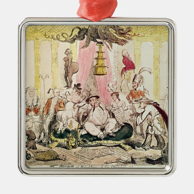 Das Gericht in Brighton ein La Chinese, 1816 Silbernes Ornament (Vorne)