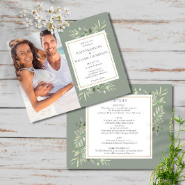 Das gesamte Budget für eine grüne Foto Hochzeit