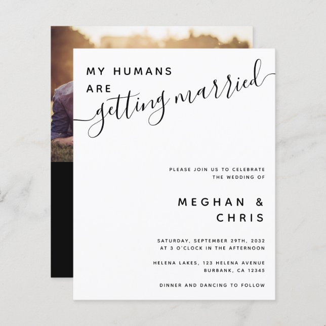 Das gesamte Budget in einem QR-Code für Hochzeitsf (Vorne/Hinten)