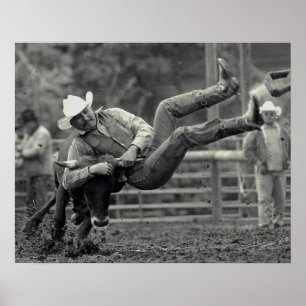 Das gesamte indische Rodeo im Tal von Tygh, Oregon Poster