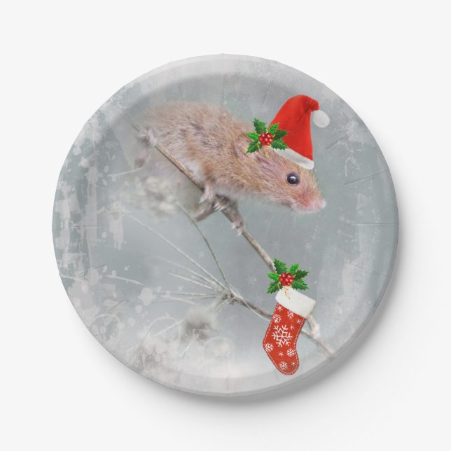 Das gesamte Set für das Santa Paper Plate Pappteller (Vorderseite)