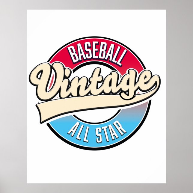 Das gesamte Star-Baseball-Logo Poster (Vorne)