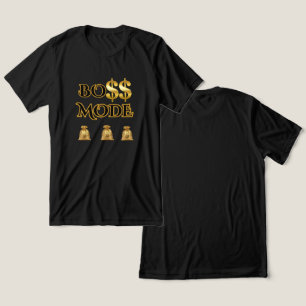 DAS GESCHÄFT, BOSS-MODUS HERREN SCHWARZ KURZARM Tri-Blend SHIRT