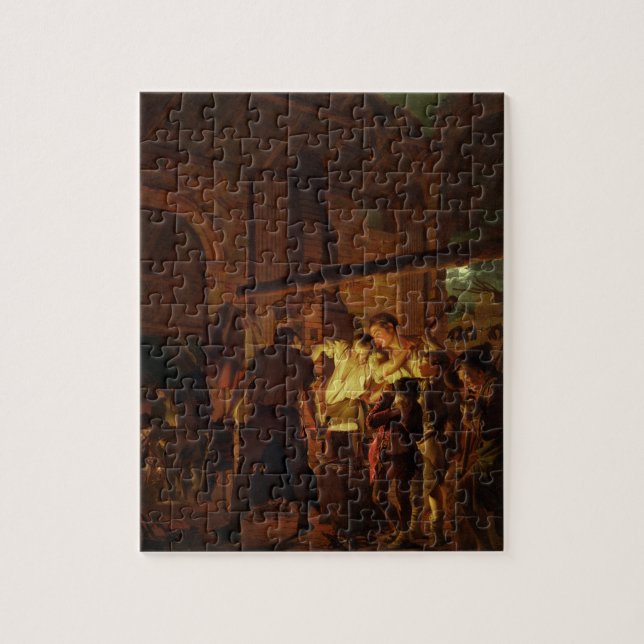Das Geschäft des Schmiedes (Öl auf Leinwand) Puzzle (Vertikal)