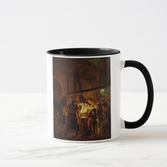 Das Geschäft des Schmiedes (Öl auf Leinwand) Tasse (Rechts)