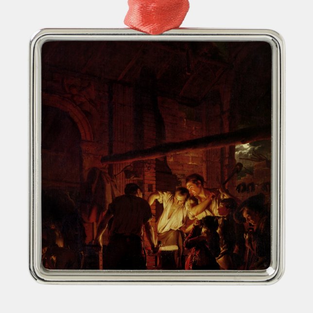 Das Geschäft eines Schmiedes, 1771 Silbernes Ornament (Vorne)