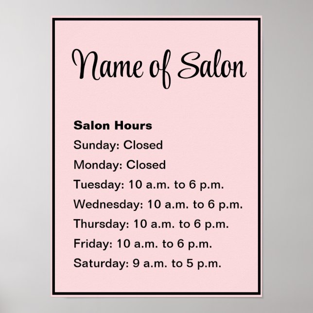 Das Geschäft ist pink und schwarz Poster (Vorne)