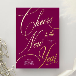 Das Geschäftsjubiläum für das neue Jahr Folien Feiertagskarte