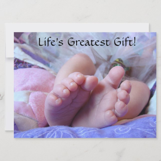 Das Geschenk-Baby-Mädchen-Duschen-Einladungen des Einladung (Vorderseite)