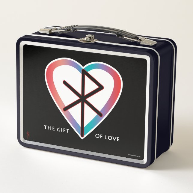 Das Geschenk der Liebe Bindrune #RuneKids Metall Brotdose (Vorderseite)