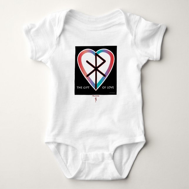 Das Geschenk der Liebe #RuneKids Baby Strampler (Vorderseite)