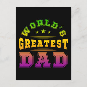 Das Geschenk des größten Vaters zum Vater der Welt Postkarte
