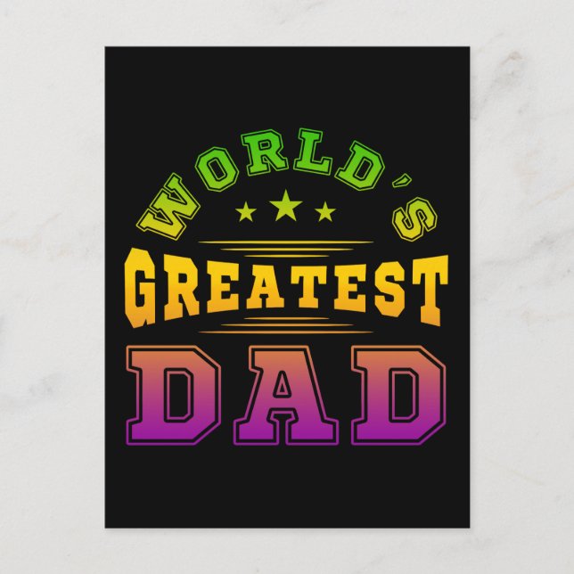 Das Geschenk des größten Vaters zum Vater der Welt Postkarte (Vorderseite)