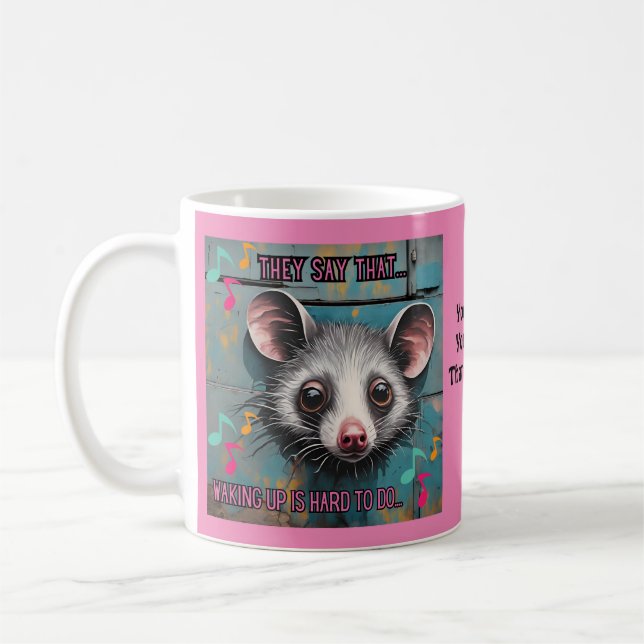 Das Geschenk des Kaffees Lover. Caffiene Addicts Kaffeetasse (Links)