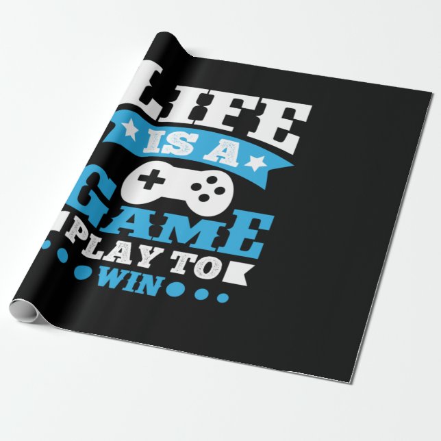 Das Geschenk des Spielers ist ein Spiel Geschenkpapier (Ungerollt)