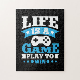 Das Geschenk des Spielers ist ein Spiel Puzzle