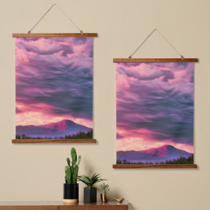Das Geschenk einer Abend-Rose Wandteppich Mit Holzrahmen