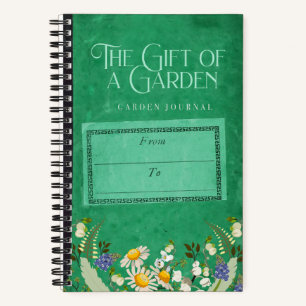 Das Geschenk eines Gartenjournals Notizbuch