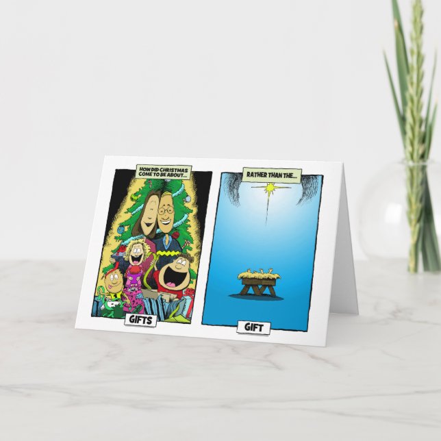 Das Geschenk Jesu Feiertagskarte (Vorderseite)