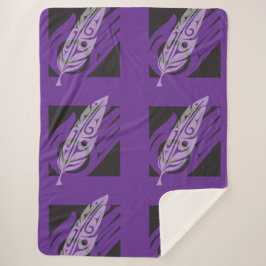 Das Geschenk - Lila, geteerter Sherpa-Blanket Sherpadecke