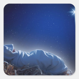 Das Geschenk von Weihnachten Quadratischer Aufkleber