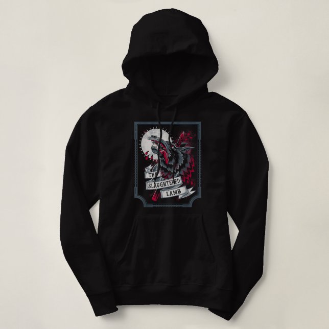 Das geschlachtete Lamm - Wolfskopf - Bier Hoodie (Design vorne)