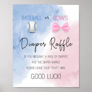Das Geschlecht der Lotterie bei Baseball oder Bows Poster