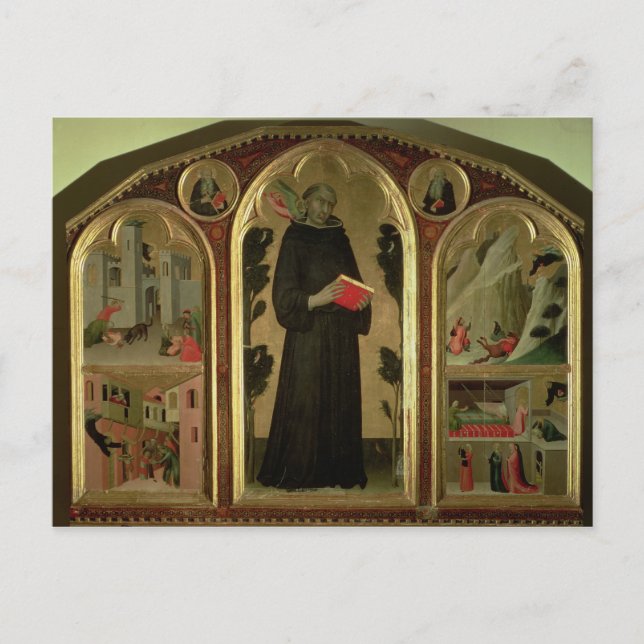 Das gesegnete Agostino Novello Altarpiece Postkarte (Vorderseite)